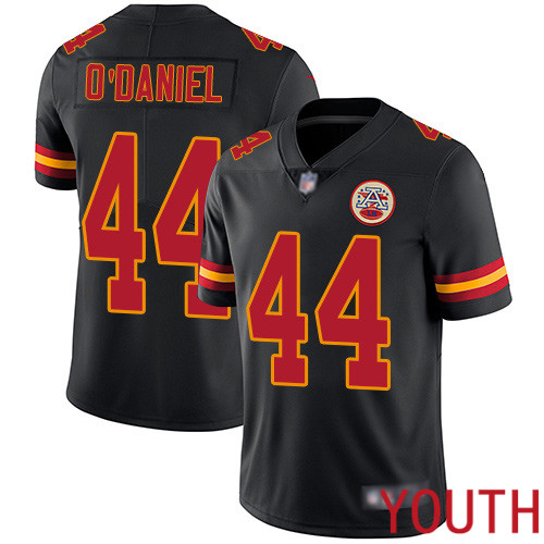 Youth Kansas City Chiefs 44 ODaniel Dorian Limited Black Rush Vapor Untouchable Nike NFL Jersey